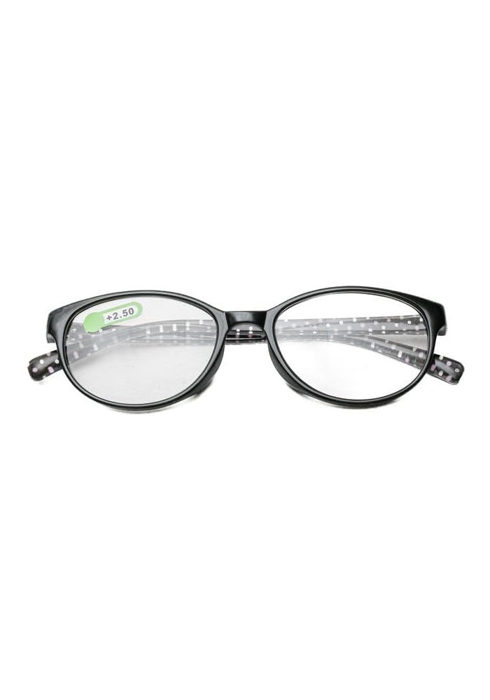 Daiso Wellington Pindot Reading Glasses - Plus 2.5 - Black - Image 1